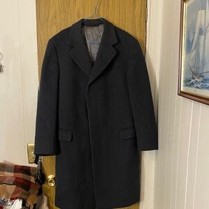 Swiss Made Classic Dark Grey Wool  Overcoat